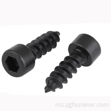 Hex Socket Head mengetuk skru oksida hitam